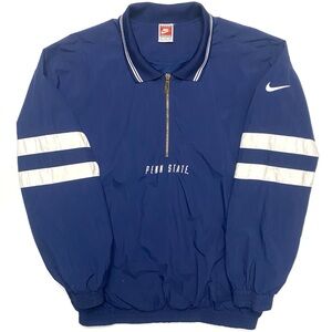 Vintage 90’s Nike Team Penn State Nittany Lions 1/4 Zip Pullover Jacket Size XL